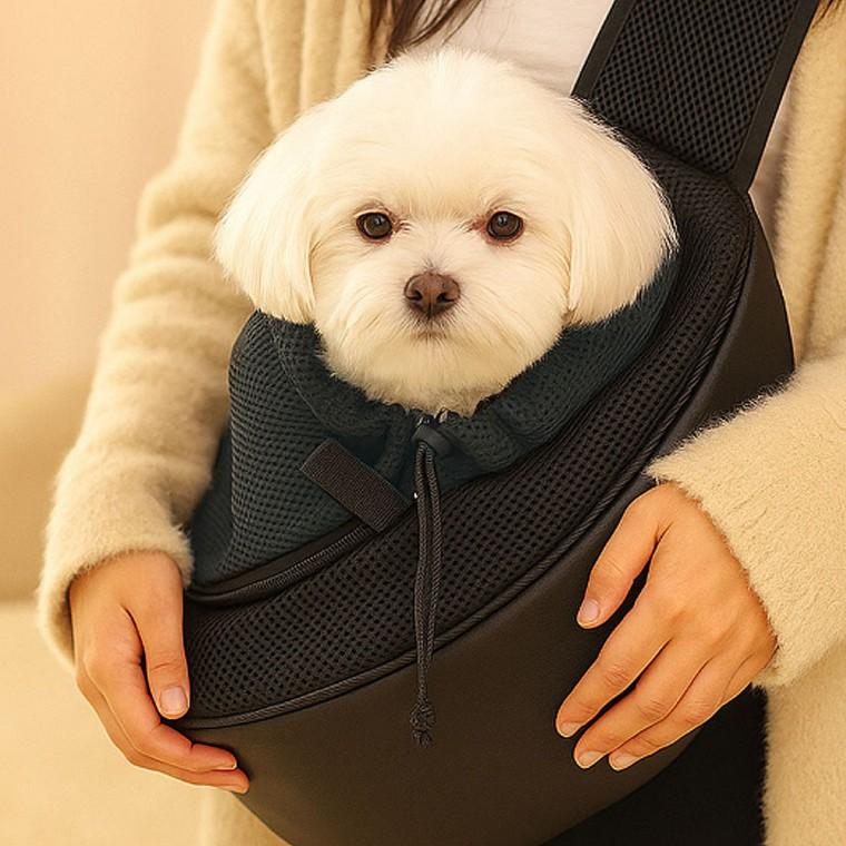 메쉬 크로스 가방 애완동물 슬링백