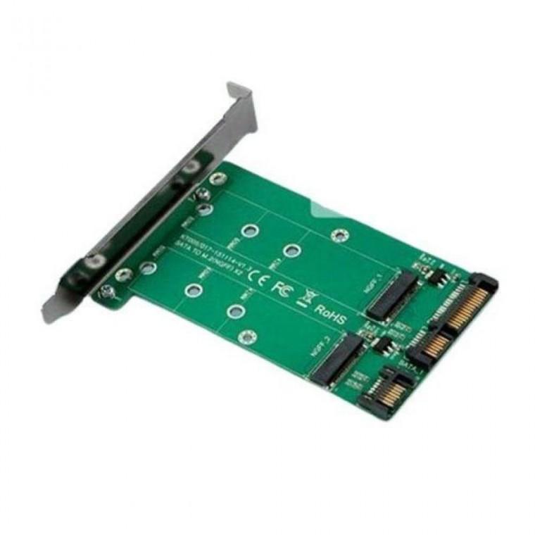 SATA 컨버터(M.2 to SATA) 2포트 PC 브라켓