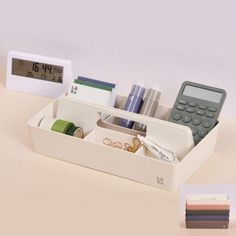5색 1개 롭다 데스크정리함 데스크 오거나이저 필기구 화장품 소품 수납함