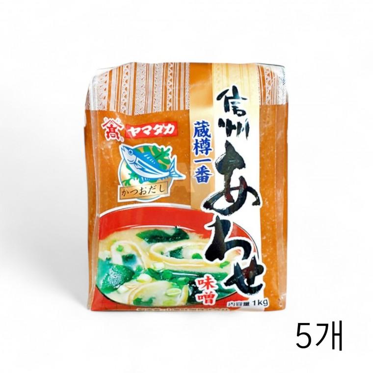아와세 푸드빌용 신주일미 일식된장 1Kg X 5개 식자재 식재료 음식점 대용량 식당된장 일본된장 미소된장