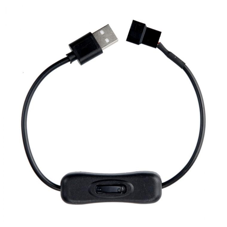 USB 전원 쿨러 케이블 2P 스위치