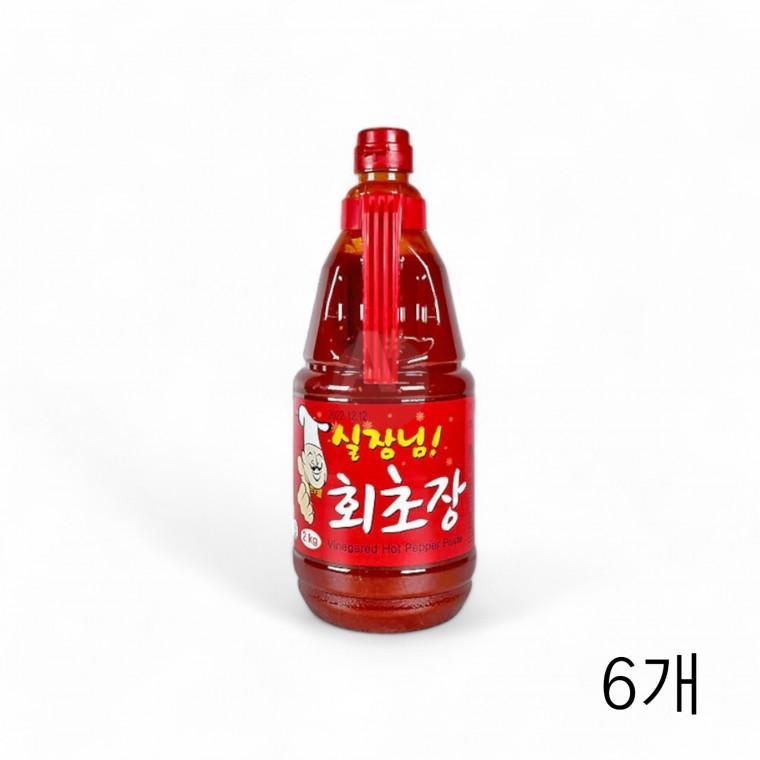 움트리 실장님 회초장 2Kg X 6개 식당 업소용초장 횟집초장 양념초고추장 회초고추장 맛집초장 초장양념