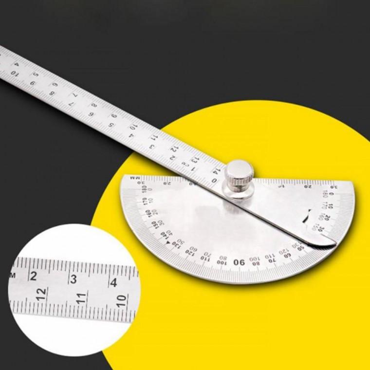 각도자 14.5cm 180도 조절 자 각도기 눈금자 수학