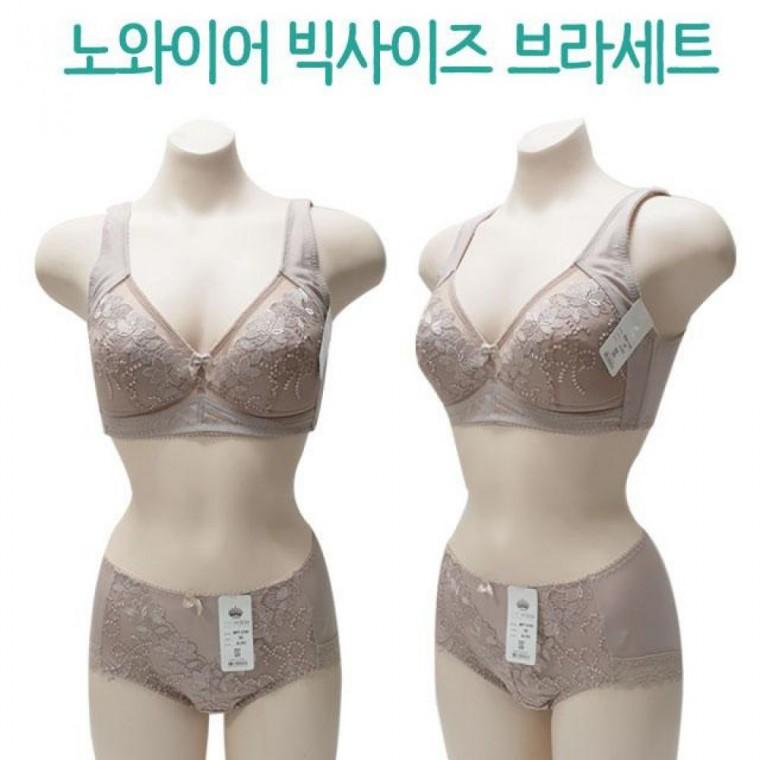 빅사이즈 노와이어 브라 세트
