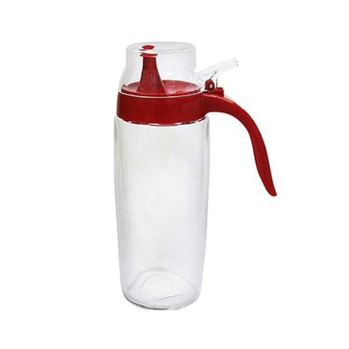 시노글라스 오일병 기름병 시럽병 소스병 레드 500ml