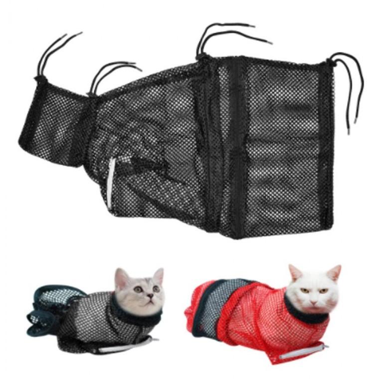 목욕망 고양이 손질 목욕 가방 고양이 용품 애완 동물