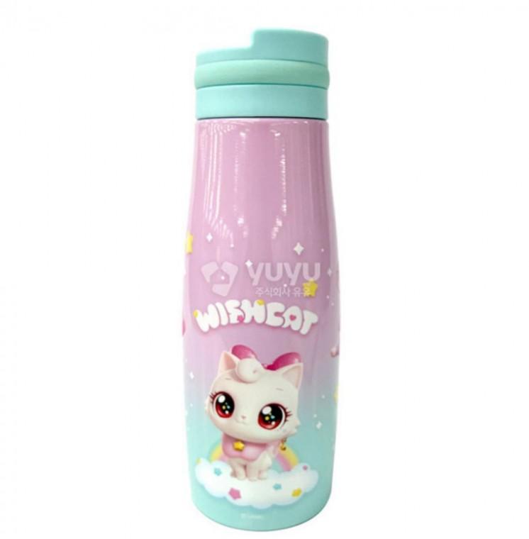 위시캣 엔젤링 스텐 보온병 보온보냉 물병 캐릭터 보틀 물통 360ml