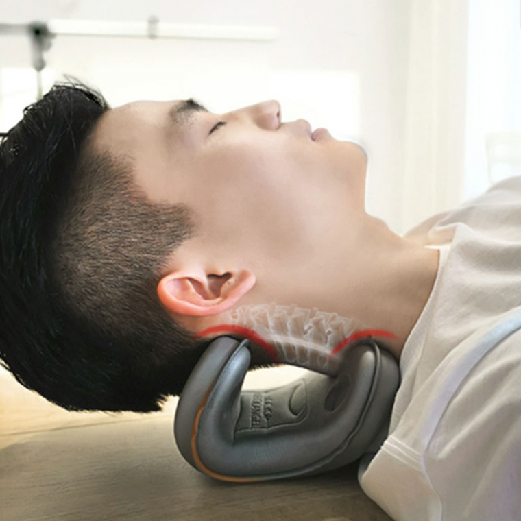 2색 1개 목 경추 스트레칭 휴대용 스트레칭폼 마사지 거북목 목디스크 요가 필라세트