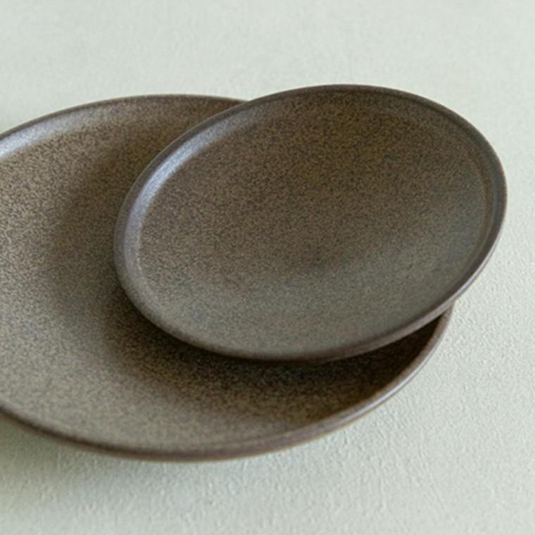 이천도자기 노바 브라운 한옥접시 소 15.5cm 식기 그릇 플레이트 대접시