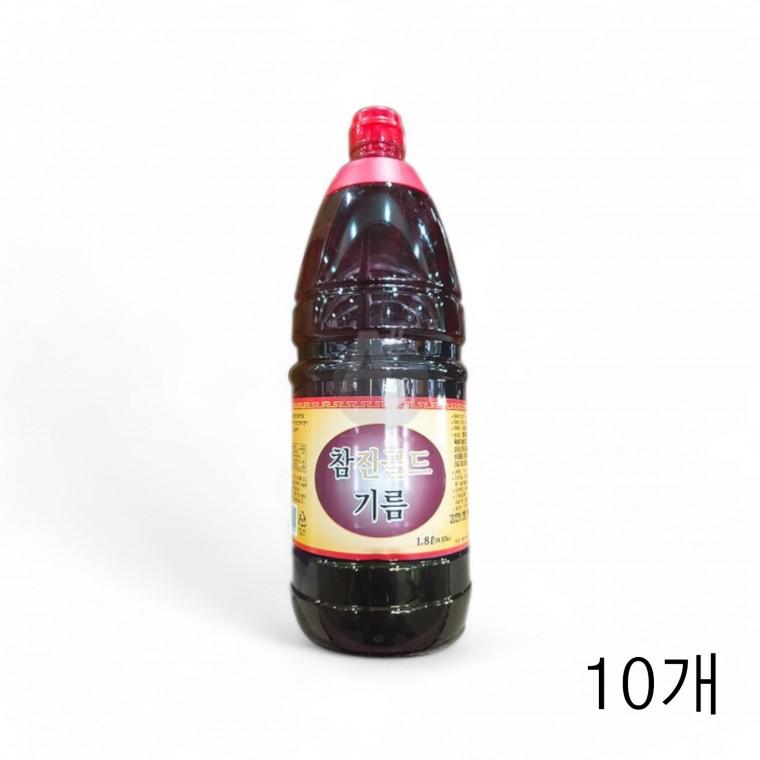 맛사랑 참진골드기름 1.8L X 10개 대용량 맛기름 향미유 식당용 식재료 참기름대용 요리유 업소용 참깨향