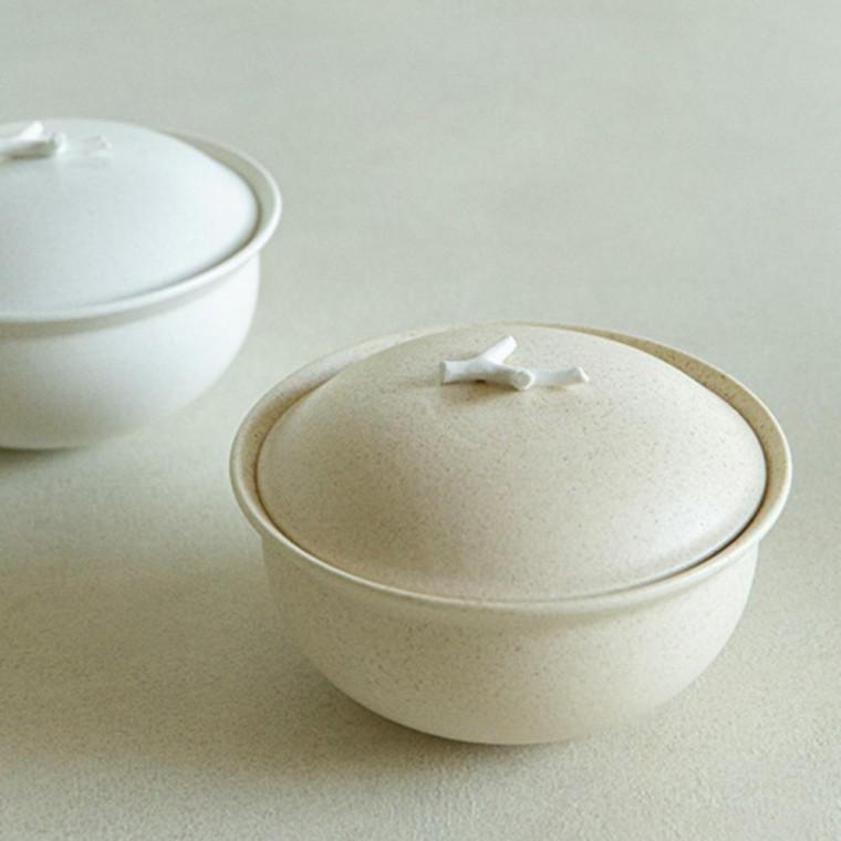 이천도자기 노바 다용도 뚜껑볼 17cm 식기 그릇 플레이트 디저트