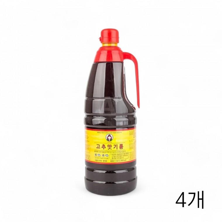 새댁표 고추맛기름 1.5L X 4개 매운맛 중식 식당용 업소용 요리기름 향미유 고추기름 요리유 매운기름