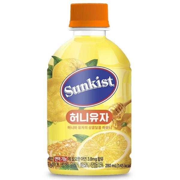 광동제약 썬키스트 허니유자 280mlx24개입