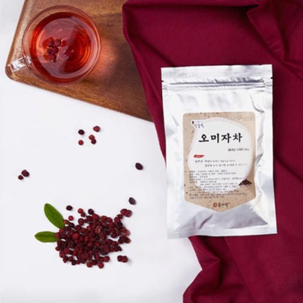 [순수차] 찬물에 우려먹는 오미자차 100g (원산지 국산) 지퍼백