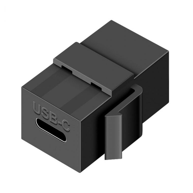 USB 3.1 C타입 키스톤잭 블랙 월플레이트