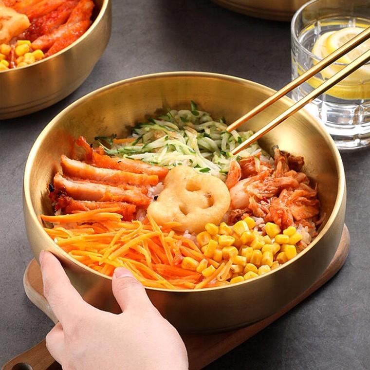 쿠킹홈 딜리키친 이중스텐 그릇(22.5cm) (골드)