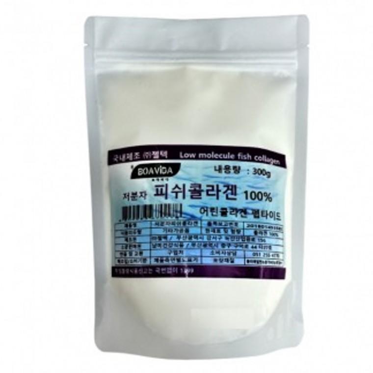 국내제조 (주)젤택 저분자 피쉬어린콜라겐 펩타이드 100% 1팩 300g