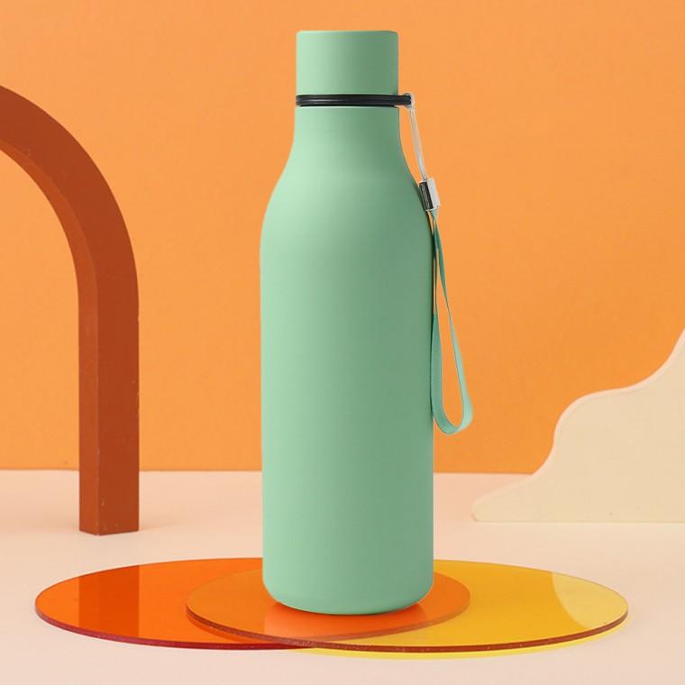 슬림보틀 이중스텐 진공 보온병(550ml) (라이트그린)