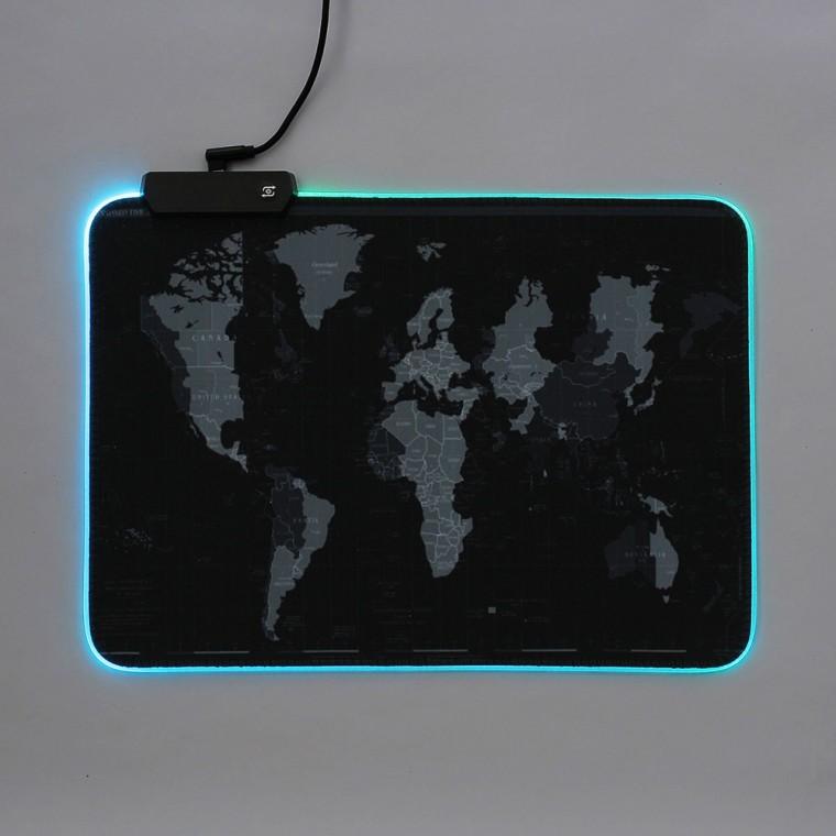 RGB LED 마우스패드(35x25cm) (세계지도)