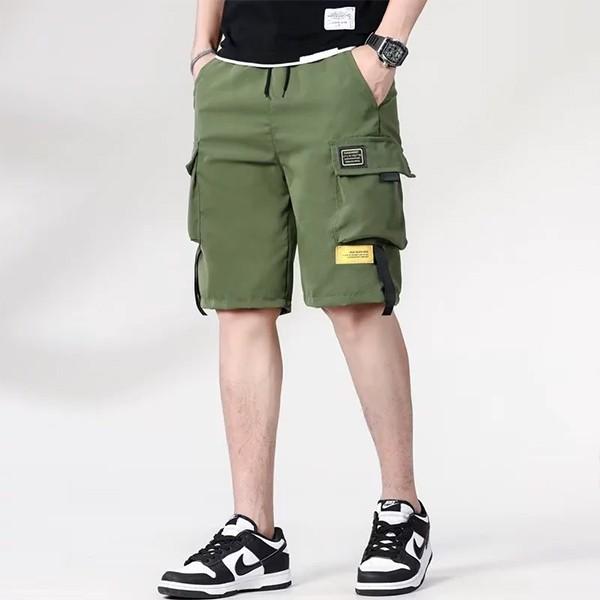 남성 3컬러 포켓 스트링 심플 하프팬츠 IS-PA63