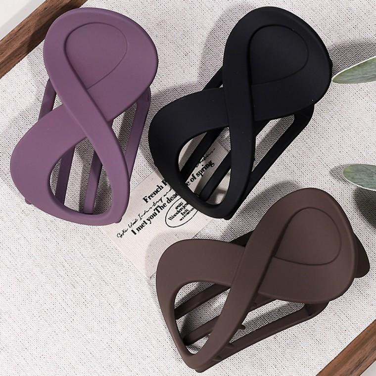 고급 헤어핀 8자 패션 집게핀 블랙무광