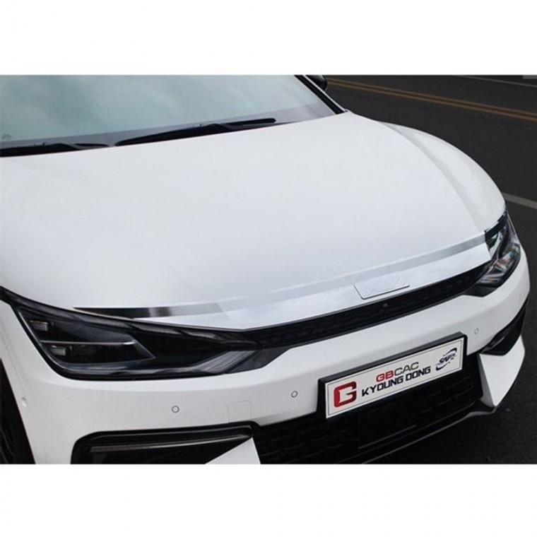 후드 가드 본넷 튜닝 디플렉터 EV6 크롬 EV6본넷 본네트 보호 몰딩 용품 EV6보
