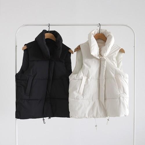 여성 루즈핏 하이넥 패딩조끼 FD-0506