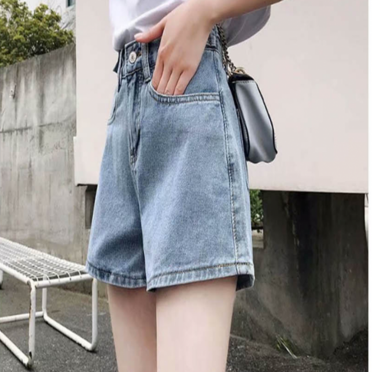 여성 캐주얼 데님 단추포인트 반바지 청바지 데님팬츠