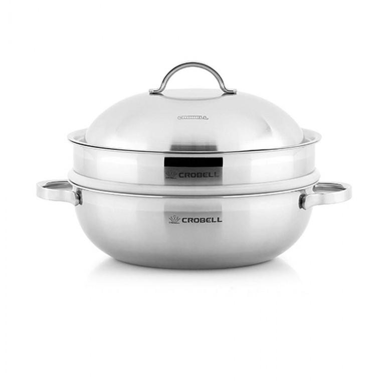 찜솥 28cm 스티머 냄비 전골냄비 2단찜솥 양수 크로벨 통3중 파티웍