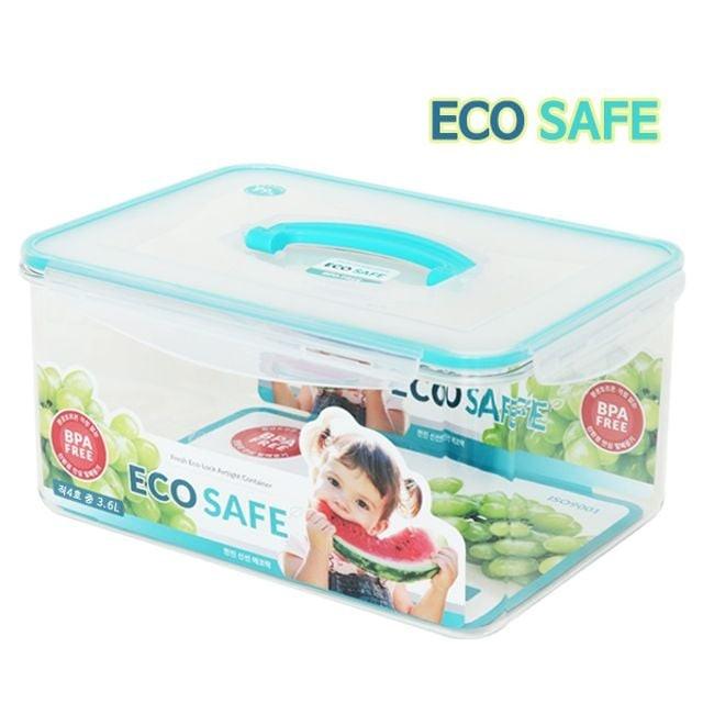 투명 밀폐 용기 반찬통 김치통 플라스틱 트라이탄 신선에코락 용기4호 중 3.6L