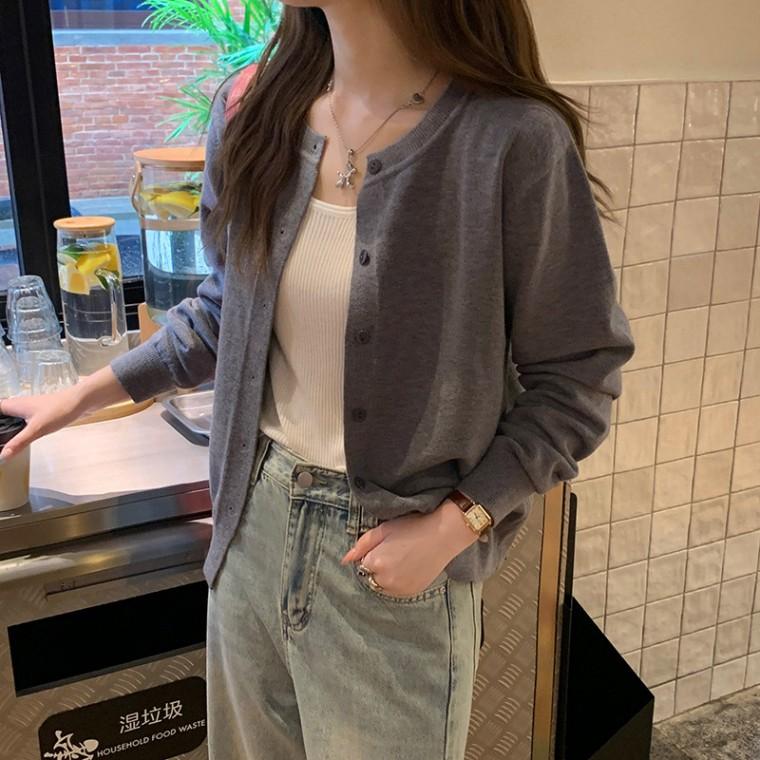 베이직 간절기 가디건 데일리 여성 라운드넥 소프트 디자인 필수템