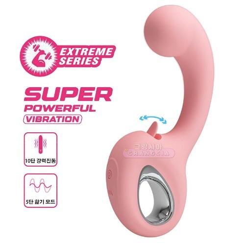 파워풀 멀티 딜도 강력10단 진동+5단 혀핥기 애무 자극 바이브레터 여성 마사지