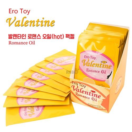 발렌타인 로맨스 핫젤 워밍 마사지 팩젤 10ml 20ea 러브젤 성인젤 오르가즘 바디 아로마 수용성오일