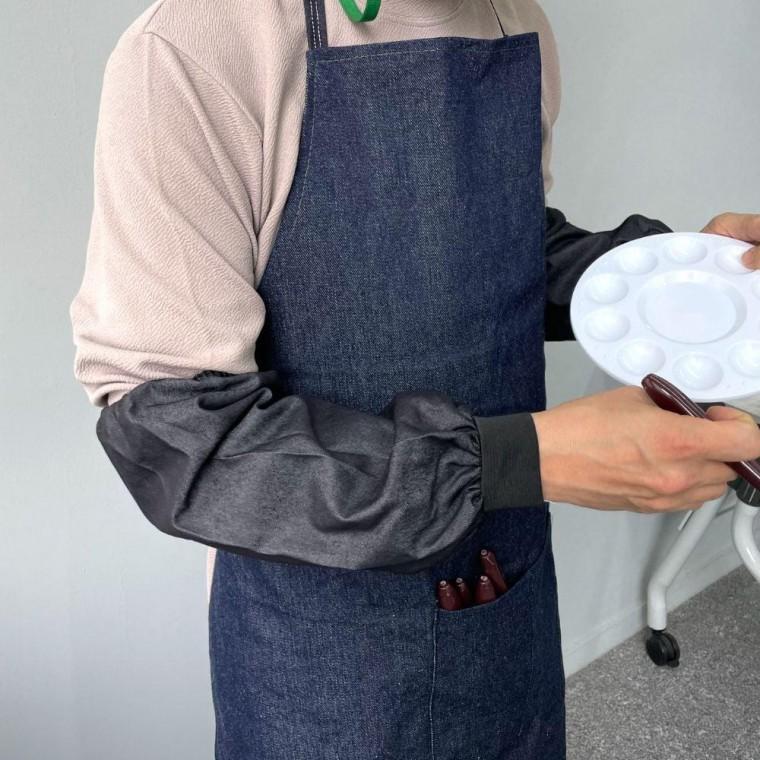 데님앞치마 목공 공방 용접 작업용 포켓 데님 청앞치마
