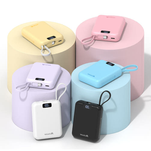 올인원 PD 22.5W 고속충전 C타입 케이블 일체형 미니 보조배터리 10000mAh