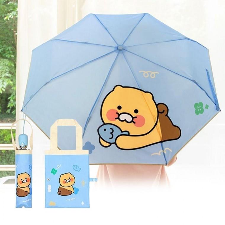 파우치포함 장마 경량 3단 1P 접이식 자동우산