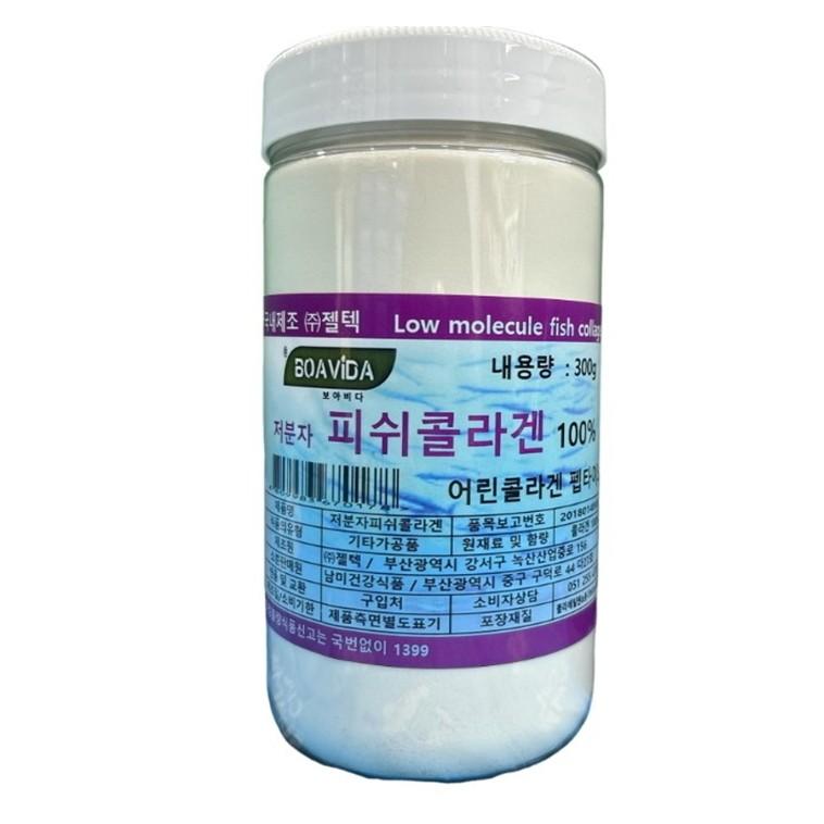 국내제조 (주)젤택 저분자 피쉬어린콜라겐 펩타이드 100% 300g