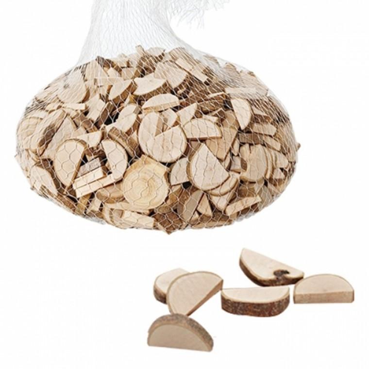글로벌이지 부자재 나무 조각 반원 소 500g 600개입