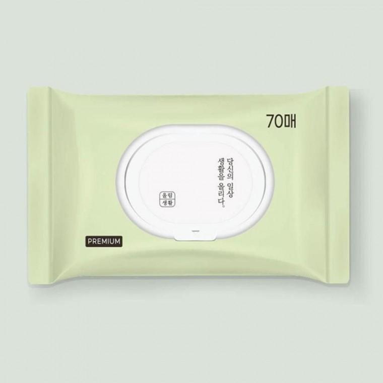 엠보 피톤치드 캡형 물티슈 70매 부드러운물티슈
