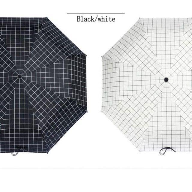 튼튼한 흑백 칸칸 체크 우산겸 양산