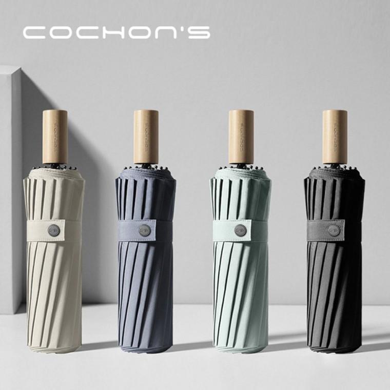 튼튼한 COCHONS 3단 수동 16K 클래식 원목 양우산 L1 UPF30+