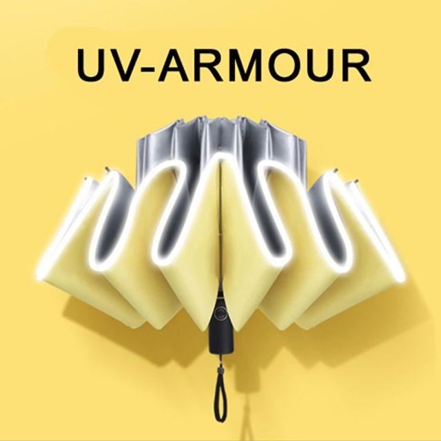 튼튼한 MYBRELLA UV ARMOUR 3단 10K 거꾸로 자동 양우산