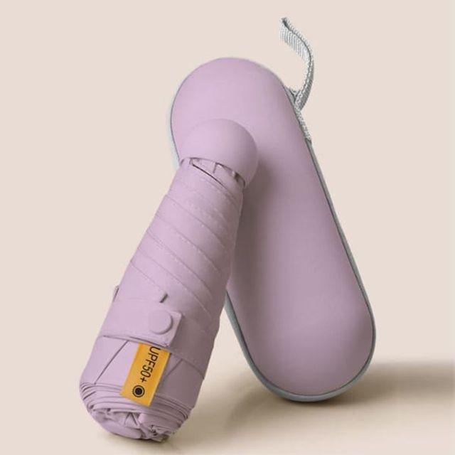튼튼한 UV 우산 경량 3단 우산 접이식 양산 파우치 보관