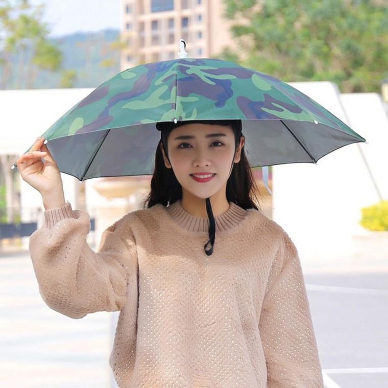 튼튼한 머리에 쓰는 낚시우산