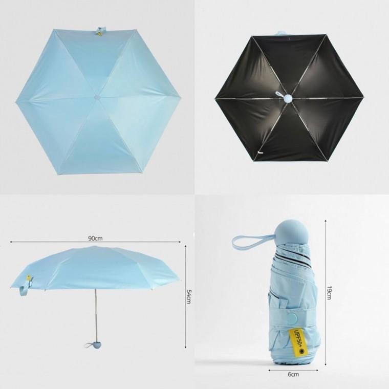 튼튼한 자외선 UV차단 5단 양산겸 우산 암막 미니 양우산