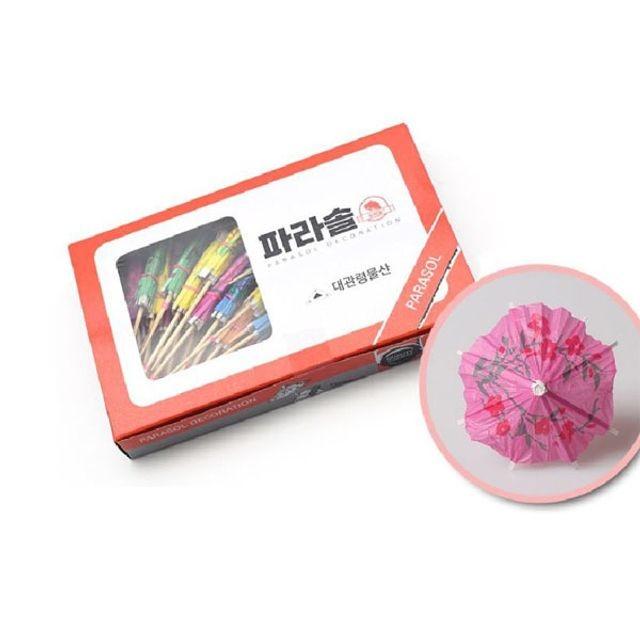튼튼한 칵테일 우산 장식 꽂이 파르페 과일 우산 이쑤시개