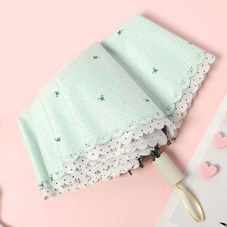 튼튼한 레이스 양산 버튼식 3단 자동우산 암막양산