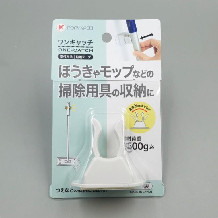 튼튼한 원터치 청소도구 밀대 거치 후크 홀더