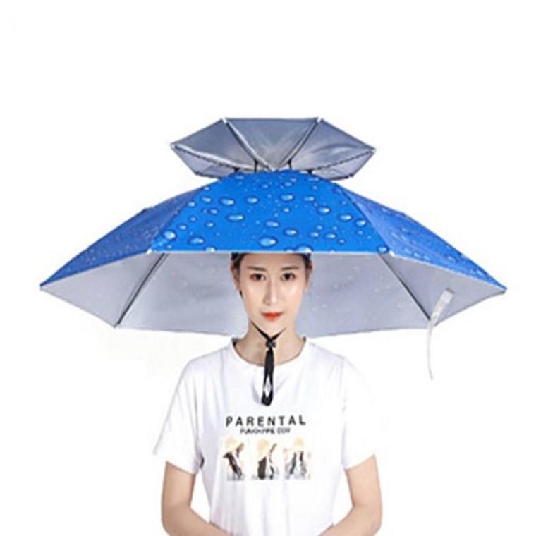 튼튼한 모자우산 2단95cm(물방울블루)