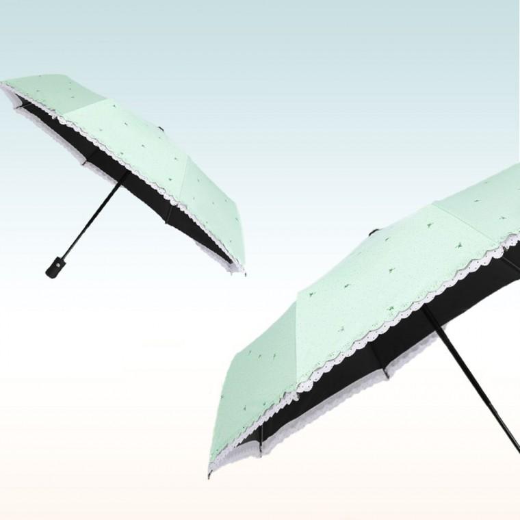 튼튼한 레이스 자동 양우산 암막우산 접이식 우산 3단우